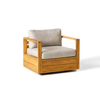 Belvedere Swivel Lounge Chair in Teak