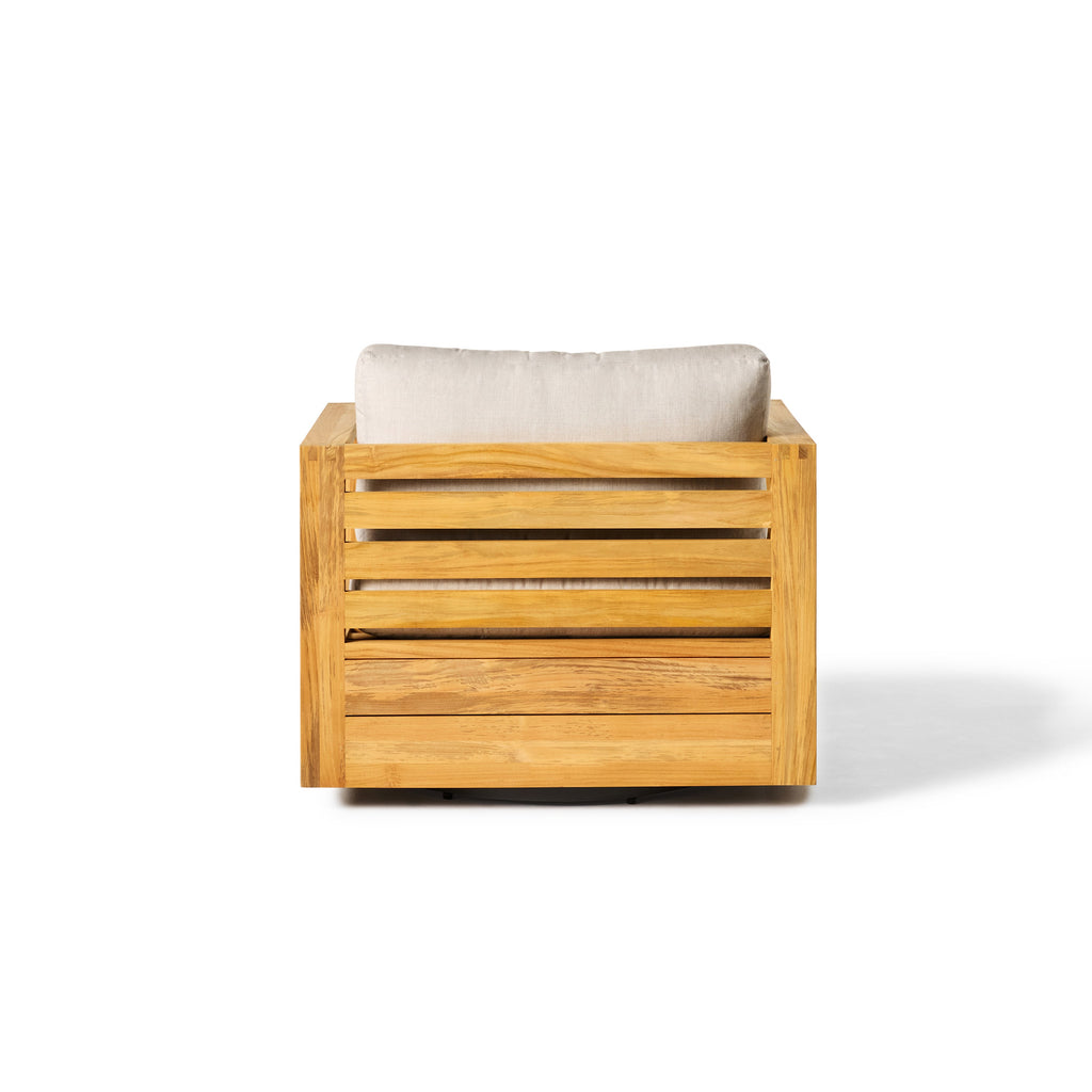 Belvedere Swivel Lounge Chair in Teak