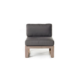 Belvedere Sectional Armless Chair in Weathered Teak