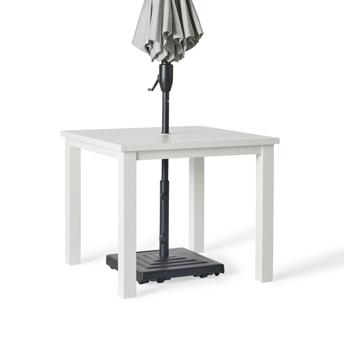 Belvedere 36" Umbrella Table in White