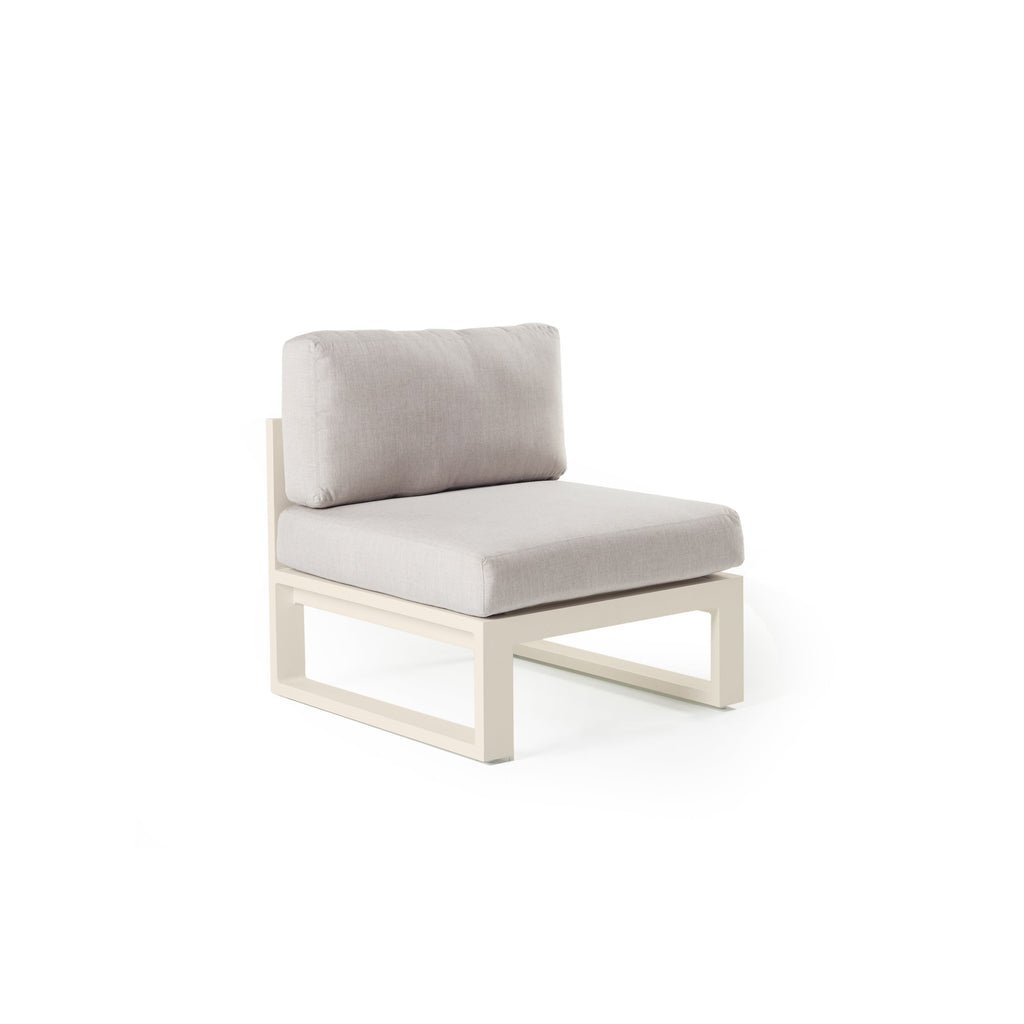 Belvedere Sectional Armless Chair in Dune Aluminum