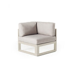 Belvedere Sectional Corner Chair in Dune Aluminum