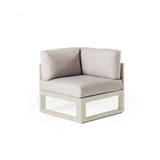 Belvedere Sectional Corner Chair in Dune Aluminum