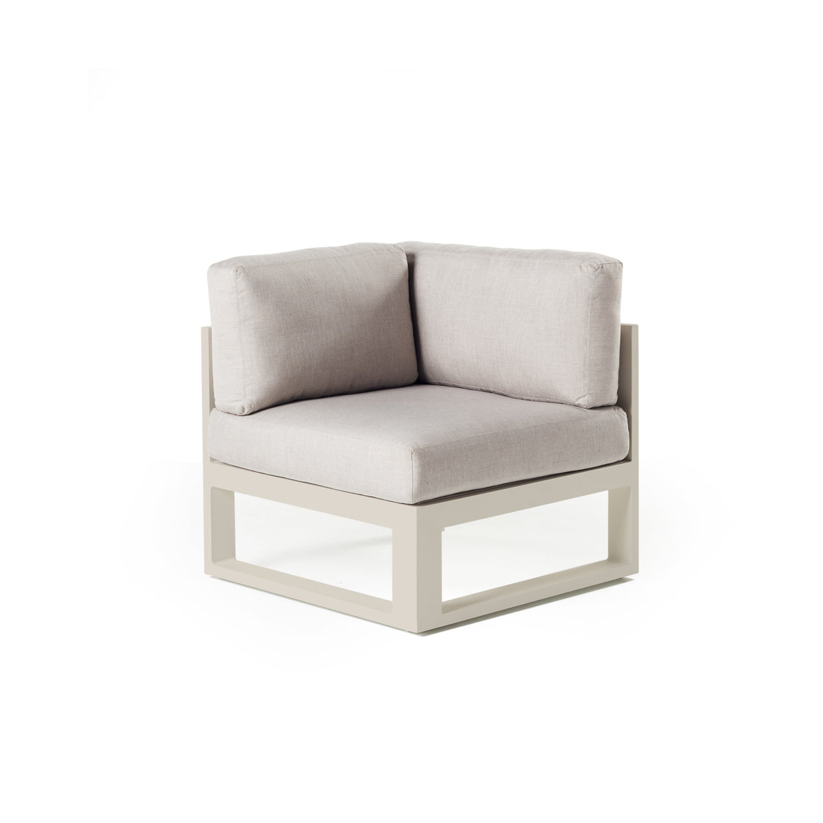 Belvedere Sectional Corner Chair in Dune Aluminum