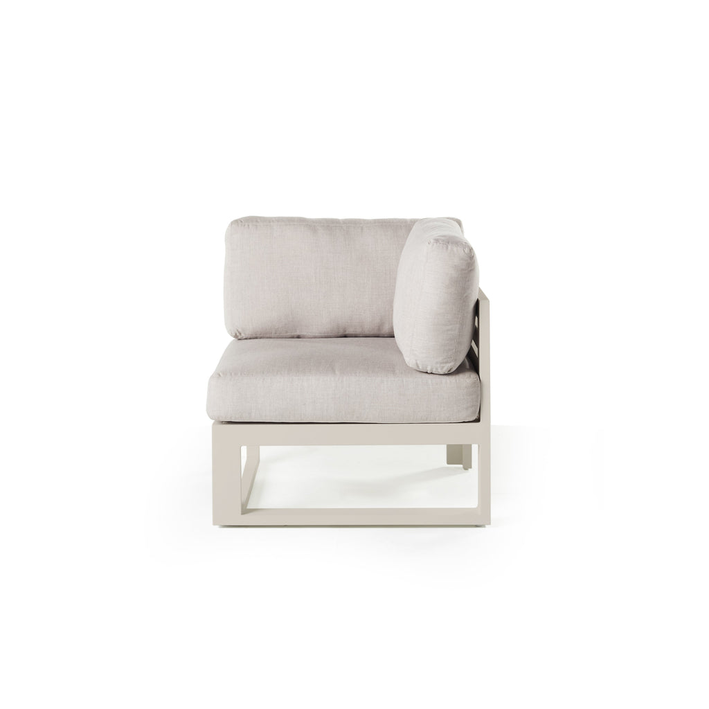 Belvedere Sectional Corner Chair in Dune Aluminum