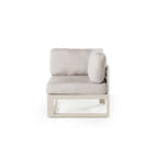 Belvedere Sectional Corner Chair in Dune Aluminum
