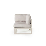 Belvedere Sectional Corner Chair in Dune Aluminum