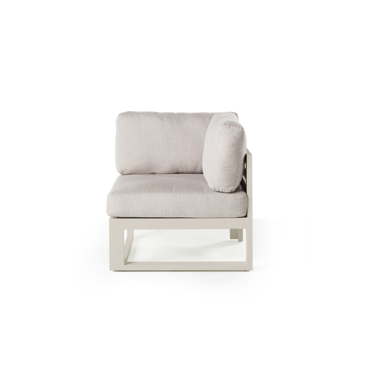 Belvedere Sectional Corner Chair in Dune Aluminum