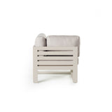 Belvedere Sectional Corner Chair in Dune Aluminum