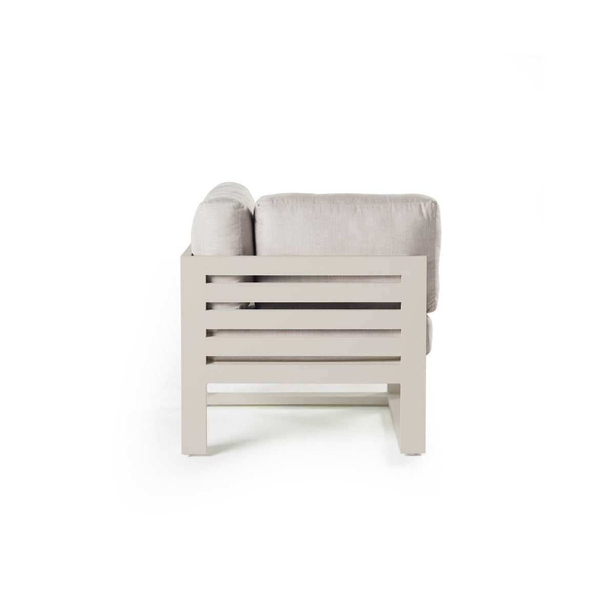 Belvedere Sectional Corner Chair in Dune Aluminum