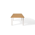 Belvedere 78"-120" Extension Dining Table in Teak and White Aluminum