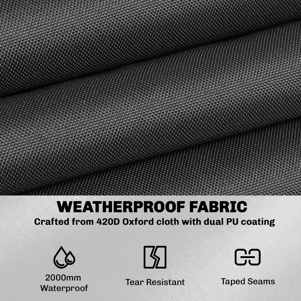 Round Garden Furniture Cover, 420D Oxford, 214 x 70 cm, Black