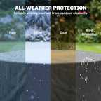 Round Garden Furniture Cover, 420D Oxford, 214 x 70 cm, Black