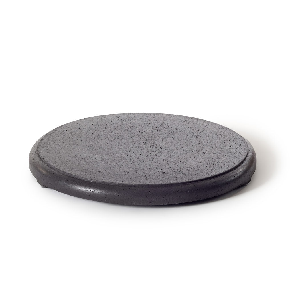 Contempo and Indio Round Fire Table Lid in Black Lava