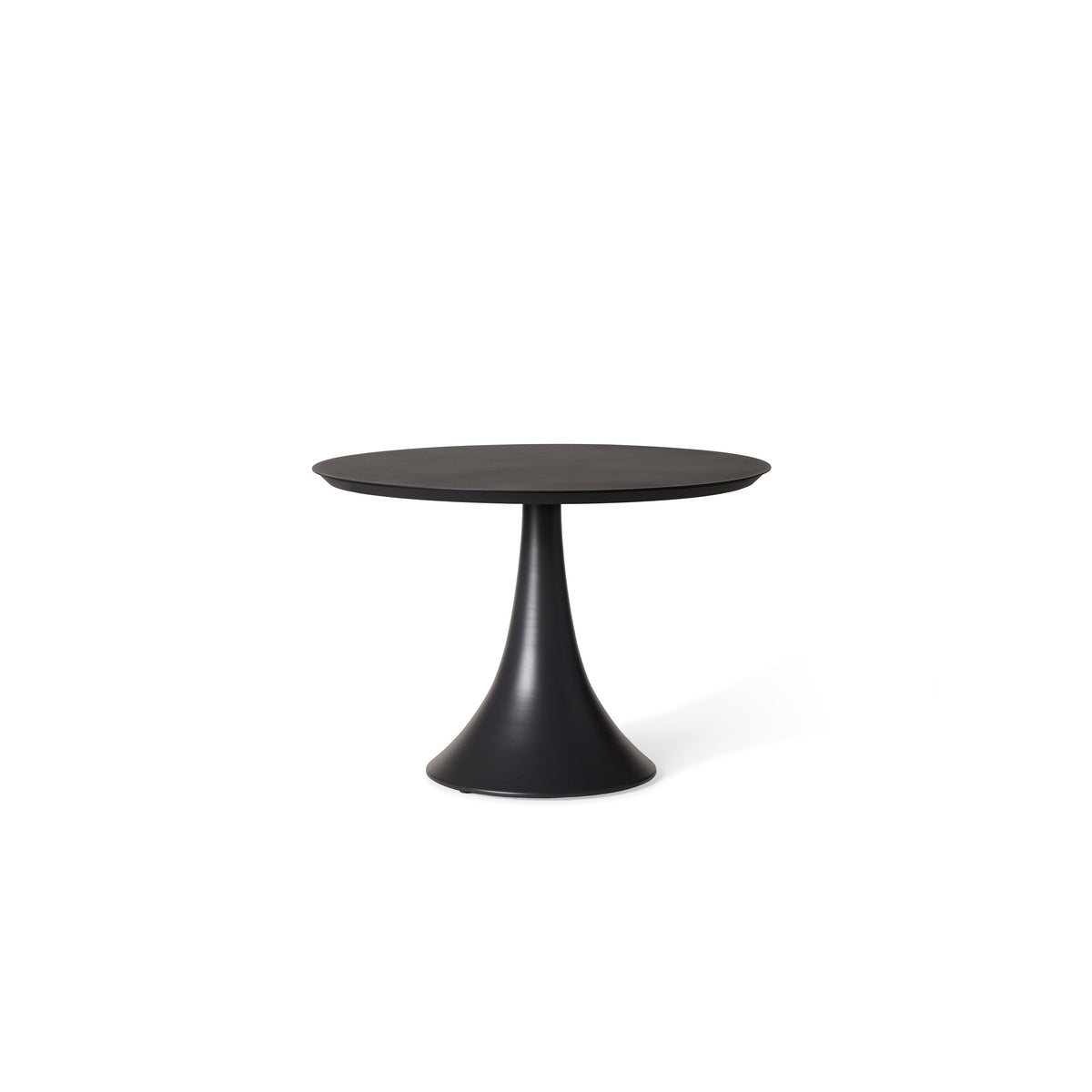 Bodega 43" Round Dining Table in Charcoal Aluminum