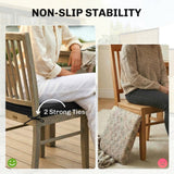 Set of 2 Outdoor Chair Seat Cushions, 40 x 40 cm, Black