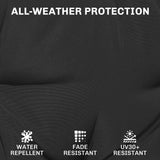 Set of 2 Outdoor Chair Seat Cushions, 40 x 40 cm, Black