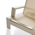 Breeze Adirondack Chair in Dune Aluminum & Beige Mesh