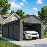 Onward 12' x 20' Heavy Duty Metal Carport with Galvanized Roof & Removable Sidewalls