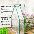 Mini Greenhouse with Zippered Doors & Roll-up Windows,