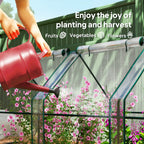 Mini Greenhouse with Zippered Doors & Roll-up Windows,