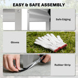 Galvanized Raised Garden Bed with Greenhouse Cover, Silver