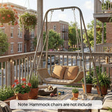 Hammock Chair Stand with Anti-Slip Pads and 2 Carabiners, Gray