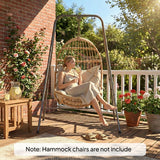 Hammock Chair Stand with Anti-Slip Pads and 2 Carabiners, Gray