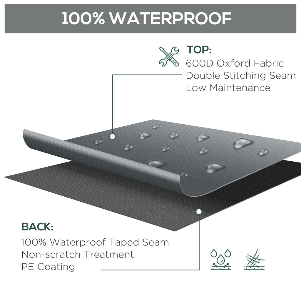 80.7" x 75.6" x 24" Waterproof Patio Furniture Cover, Grey