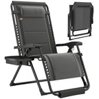 Zero Gravity Lounger Chair with Cup Holder, 400 LBS Capacity, Dark Grey
