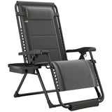 Zero Gravity Lounger Chair with Cup Holder, 400 LBS Capacity, Dark Grey