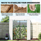 6' x 2' x 6.6' Mini Greenhouse with Roll-up Door, White