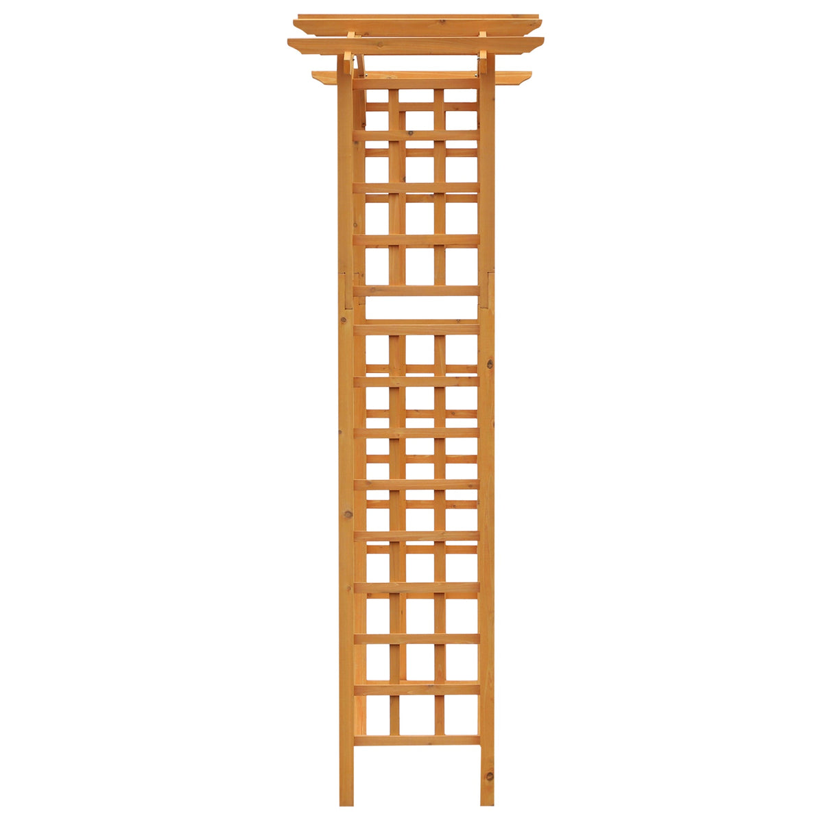 90in Wooden Garden Arbor with Trellis Wall for Climbing Plants, Wedding & Backyard Decor