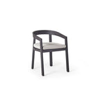 Cavallo Dining Chair in Charcoal Aluminum