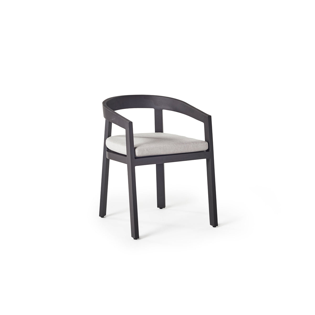 Cavallo Dining Chair in Charcoal Aluminum