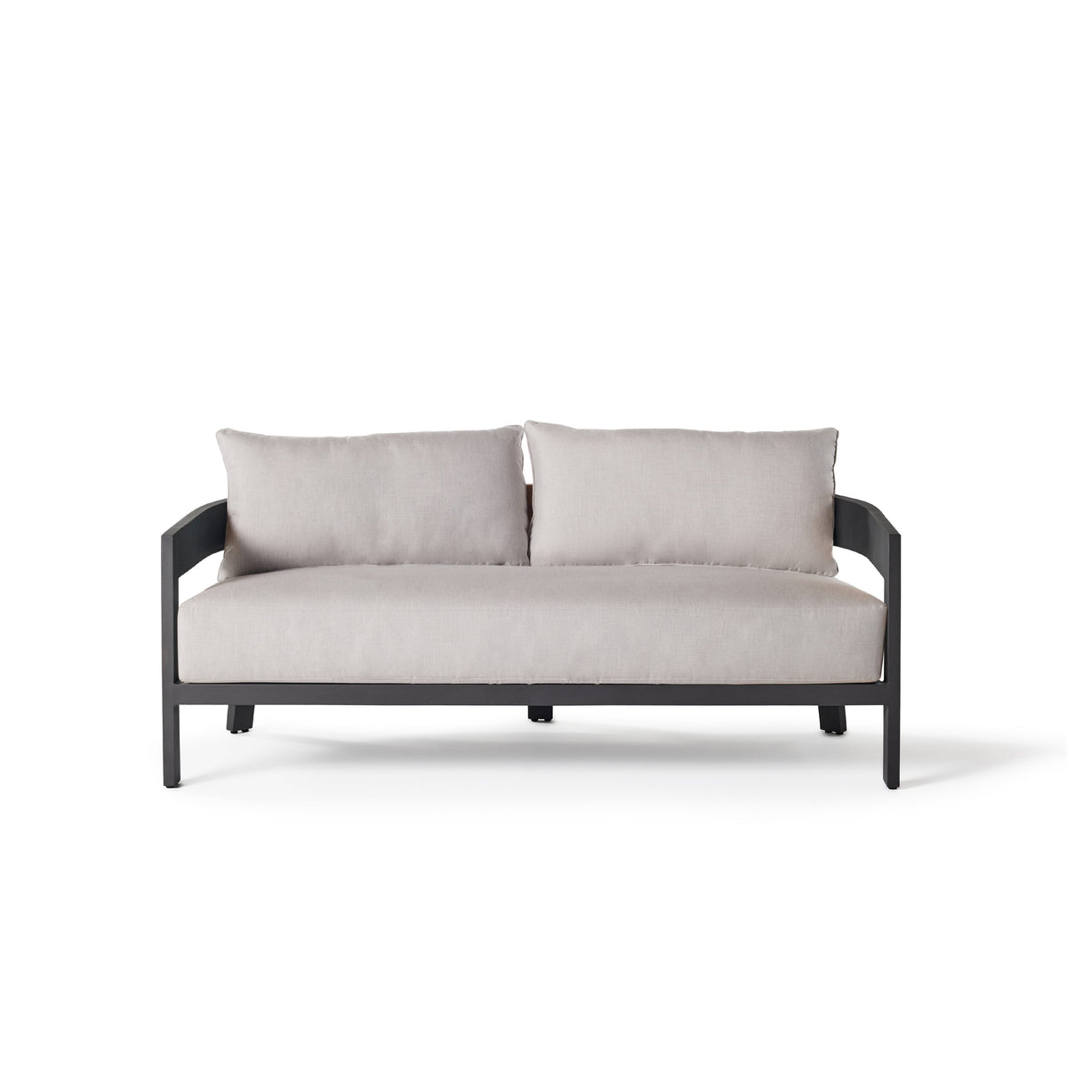 Cavallo Loveseat in Charcoal Aluminum