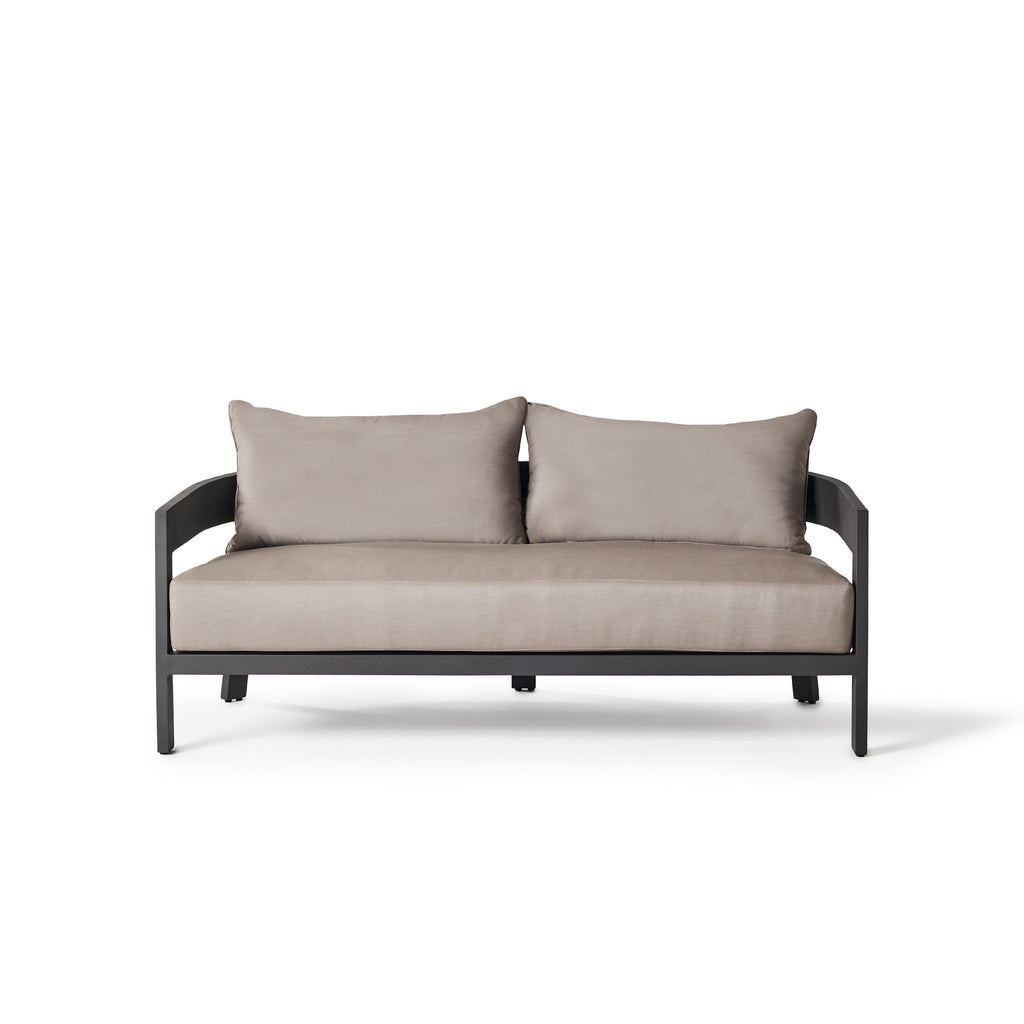 Cavallo Loveseat in Charcoal Aluminum
