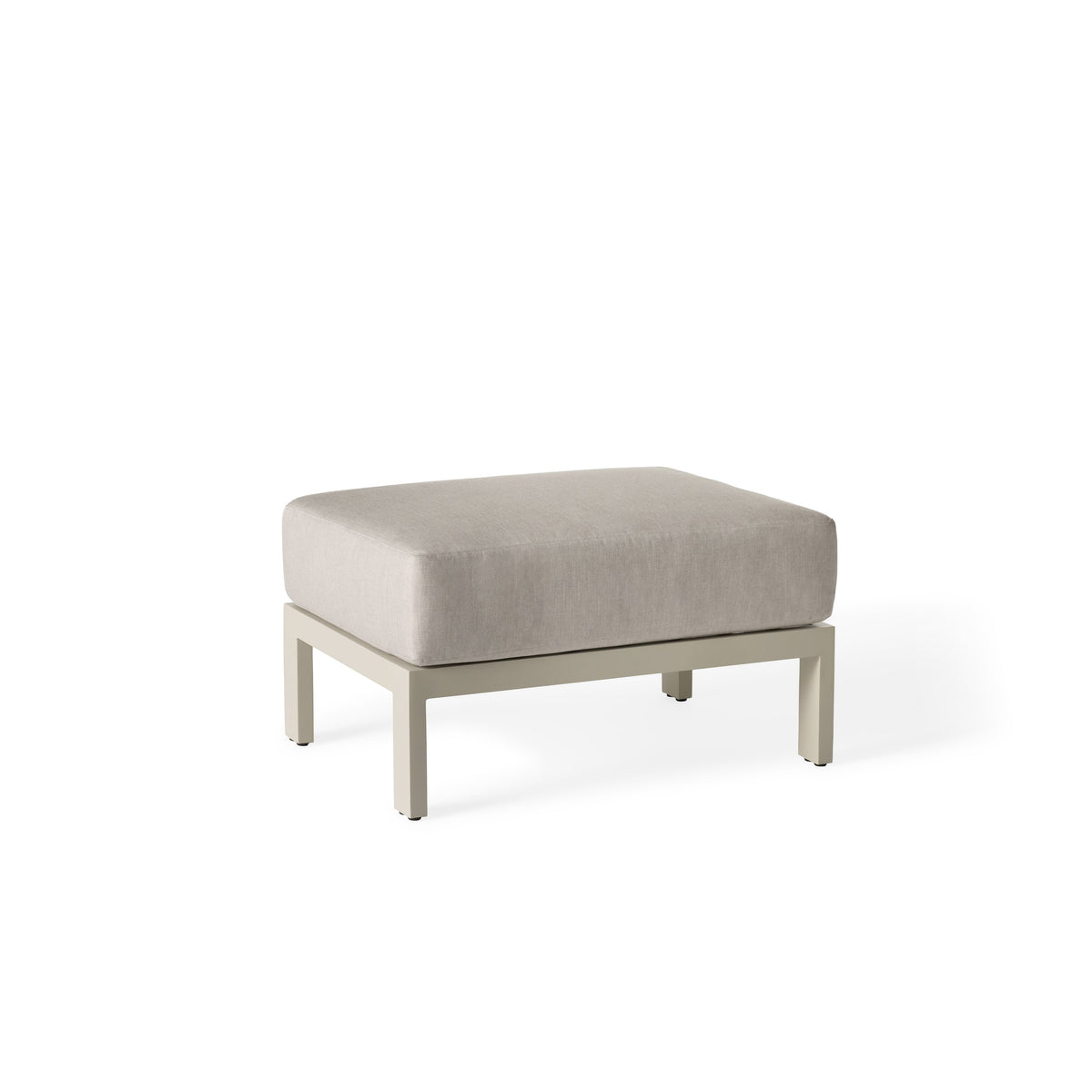 Cavallo Ottoman in Dune Aluminum