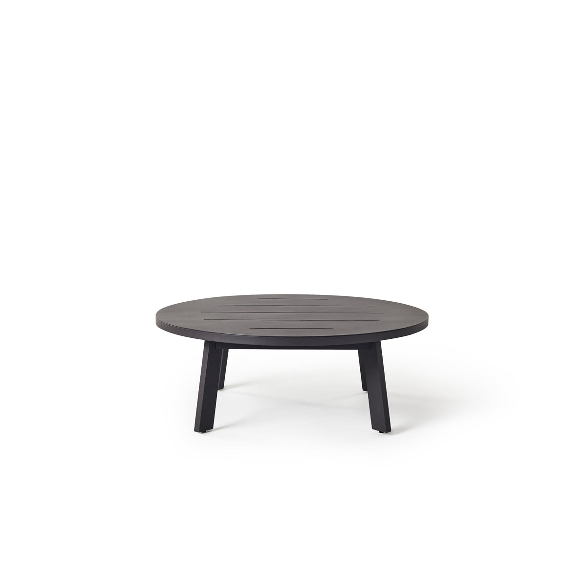 Cavallo 43" Round Coffee Table in Charcoal Aluminum