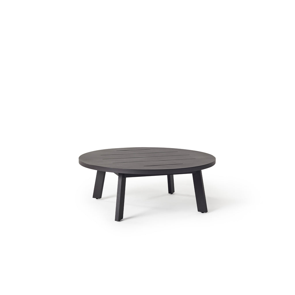 Cavallo 43" Round Coffee Table in Charcoal Aluminum