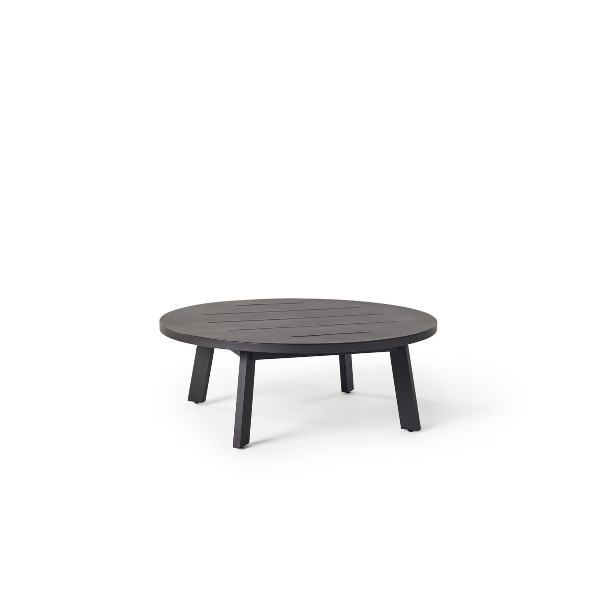 Cavallo 43" Round Coffee Table in Charcoal Aluminum