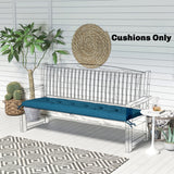 Memory Foam Sun Lounger Cushion with Ties, 190 x 60 cm, Blue