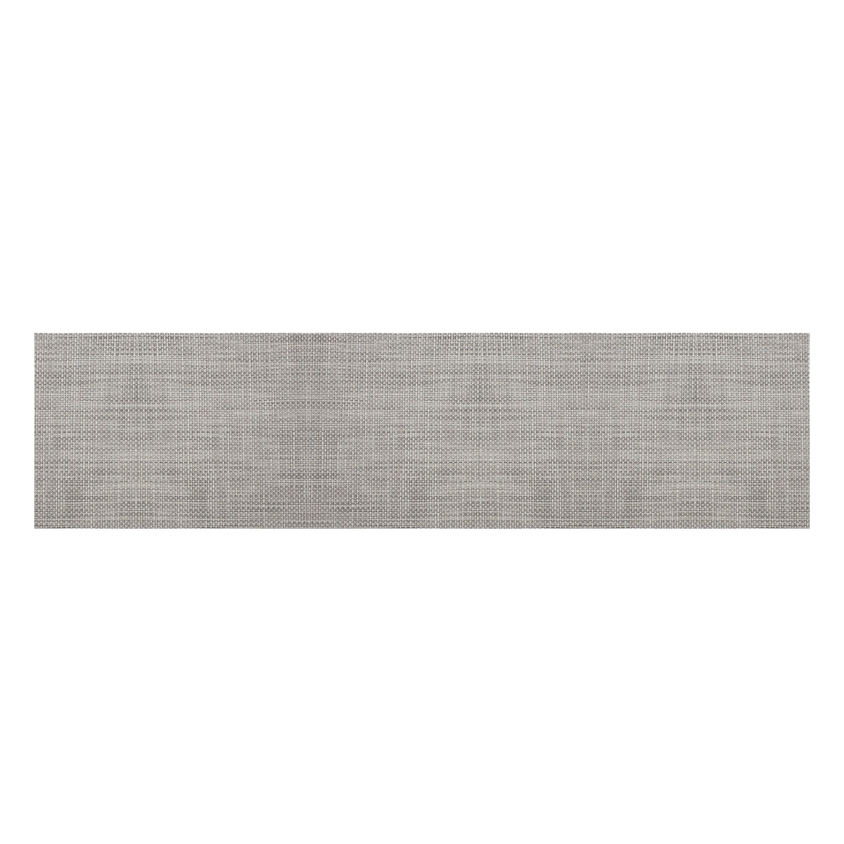 Basketweave Table Runner in White/Silver