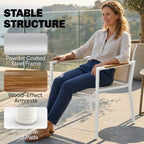 4-Seater Outdoor Sofa Set with Loveseat, 2 Armchairs & Metal-Top Table, Khaki