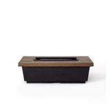 Contempo Rectangular Fire Table in Reclaimed French Oak