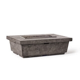 Contempo Rectangular Fire Table in Dark Basalt