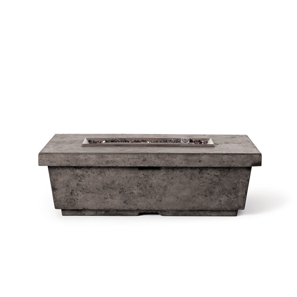 Contempo Rectangular Fire Table in Dark Basalt