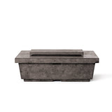 Contempo Rectangular Fire Table in Dark Basalt