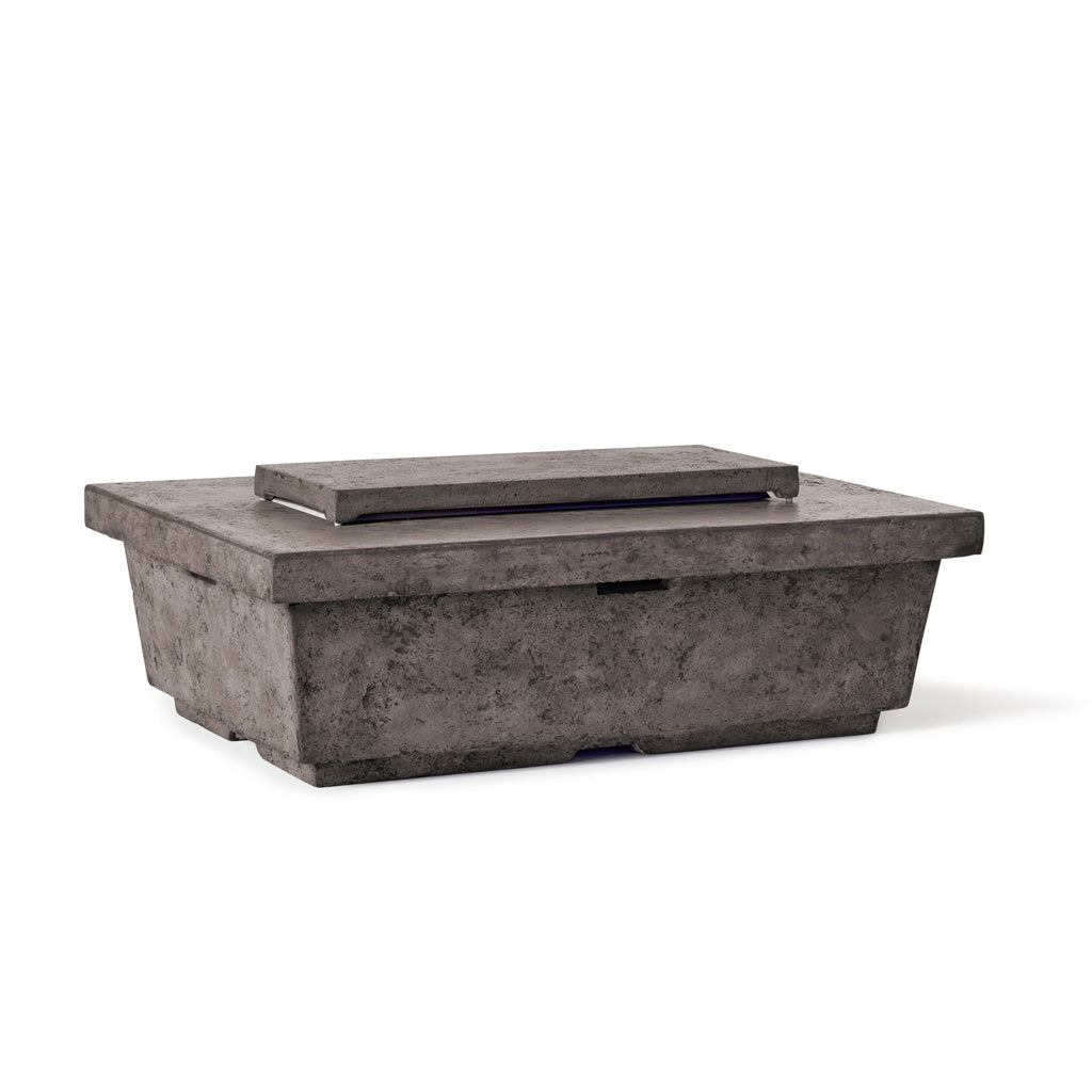 Contempo Rectangular Fire Table in Dark Basalt