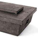 Contempo Rectangular Fire Table in Dark Basalt